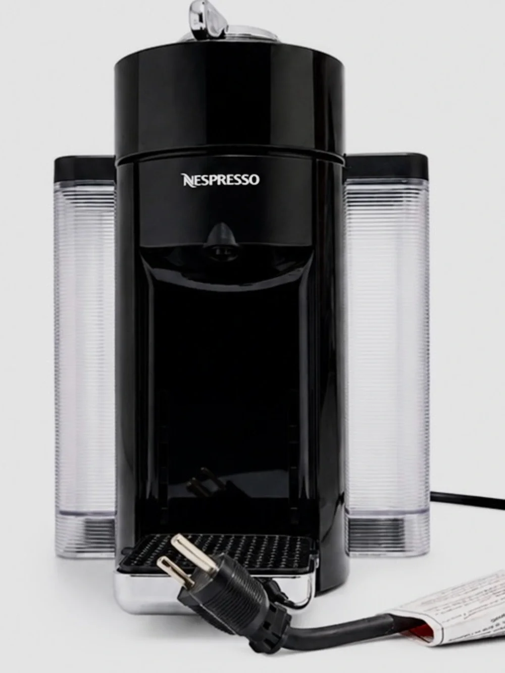 Nespresso Black Coffee Capsule Machine with Clear Water Tanks